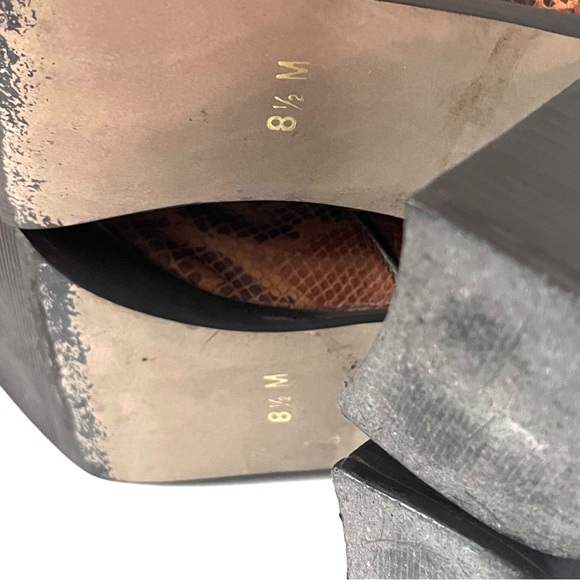 Durango Boots Genuine Leather Platform Western Snake Print Size 8.5 Brown Black - Picture 8 of 10